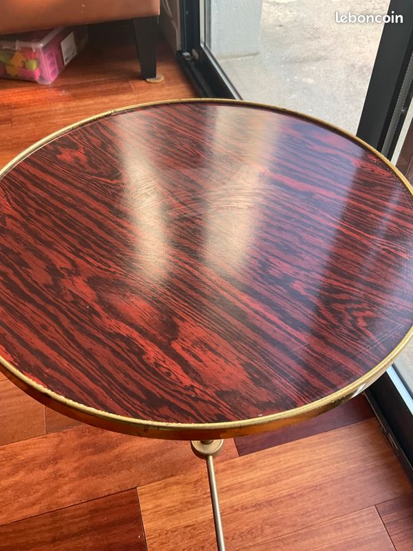 Guéridon / table d’appoint années 70 Formica (image 3)