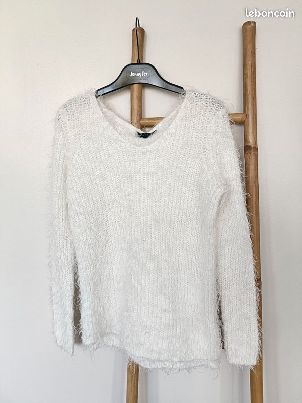 Pull en poil doux+snood amovible assorti T.XS (image 5)
