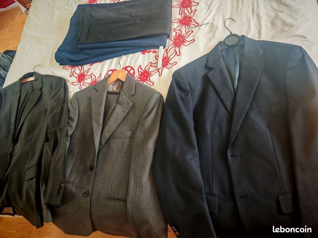 Pantalon Taille T Shirt Homme 1m80 Costumes Homme Marron, Gris