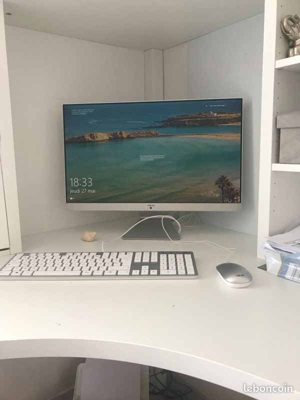 Ordinateur de bureau + écran + clavier + souris + garantie (image 1)