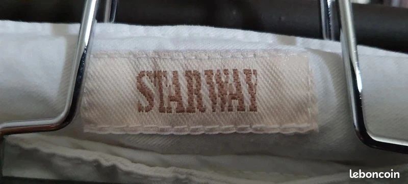 Pantacourt blanc femme "Starway" Taille 38 (image 5)