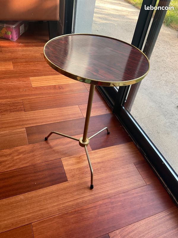 Guéridon / table d’appoint années 70 Formica (image 7)