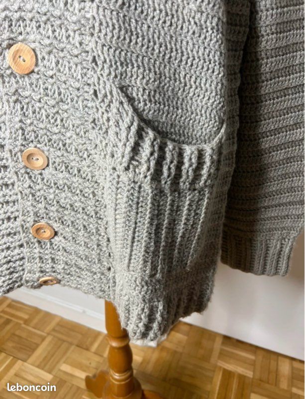 Gilet Femme Laine Chaude Grande Taille Cardigan Femme élégant Uxxnjfg - Gilet Long Manches Longues, Coupe Décontractée (tailles S-3XL) Gilet Chaud Hiver Femme