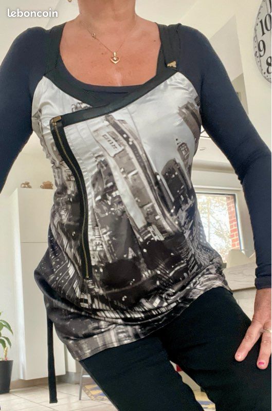 Tunique Femme LMV Taille 44 – Noir, Très Bon état