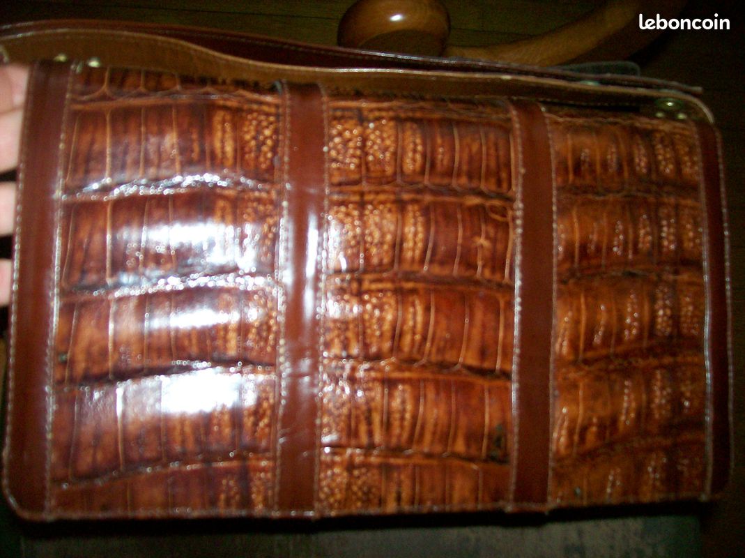 Sac bandoulière vintage en croco (image 10)