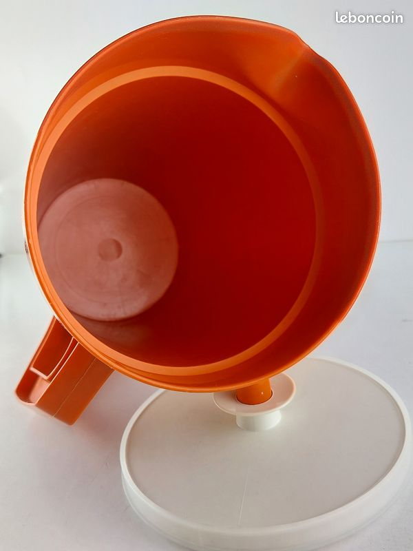 Tupperware Vintage – Pichet 1,7L Rouge – Boîte De Conservation Avec Couvercle