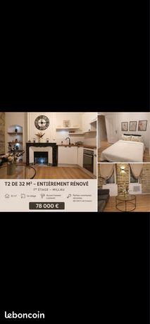 Appartement T2 de 32m2 entièrement rénové - Millau Centre