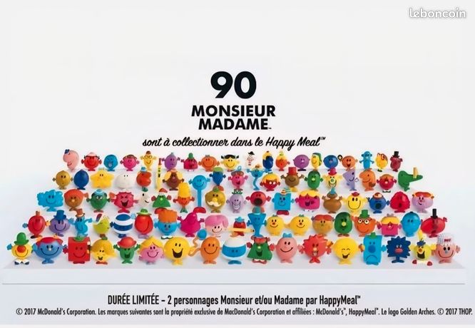 LOT DE FIGURINES Monsieur Madame McDo McDonald's Happy Meal asterix