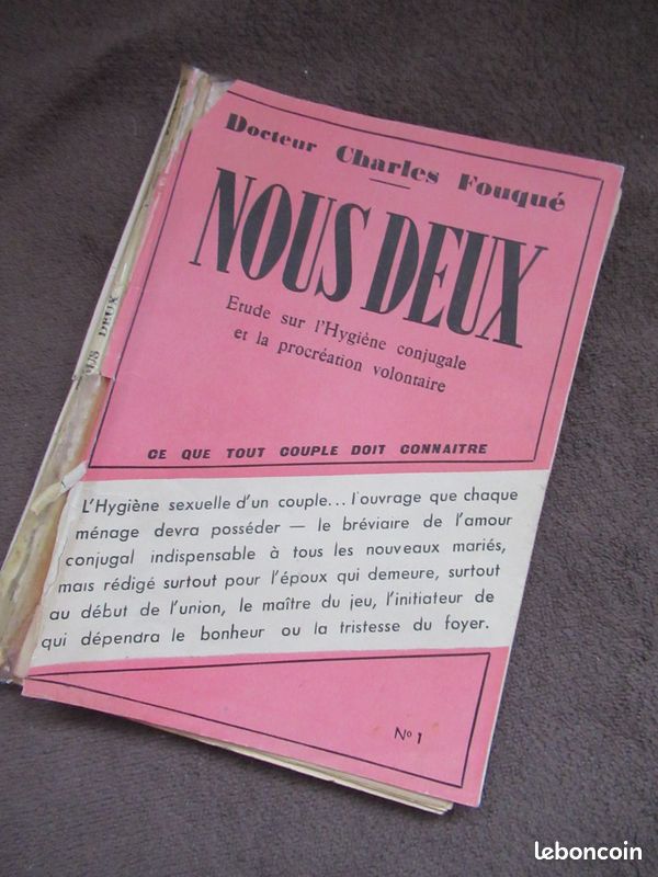 Ancien livre Docteur Charles Fouqué "Nous deux" n° 1 - 1949, dédicace autographe signé (image 1)