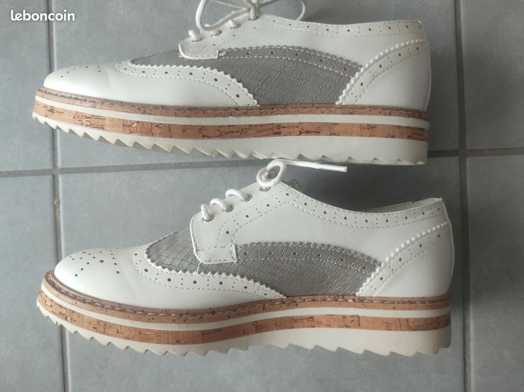 Derbies blanches et argentées (image 5)
