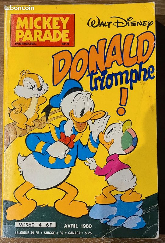 📘 Mickey Parade n°4: Donald triomphe Avril 1980 Vintage Disney collector (image 1)