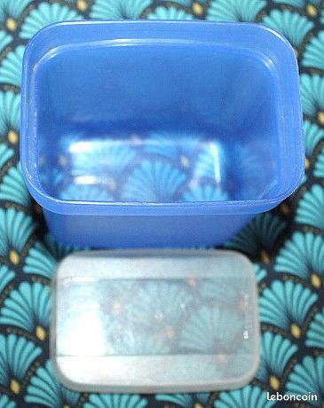 Boîte Tupperware Vintage Bleue Avec Couvercle - Années 70/80 - Complète