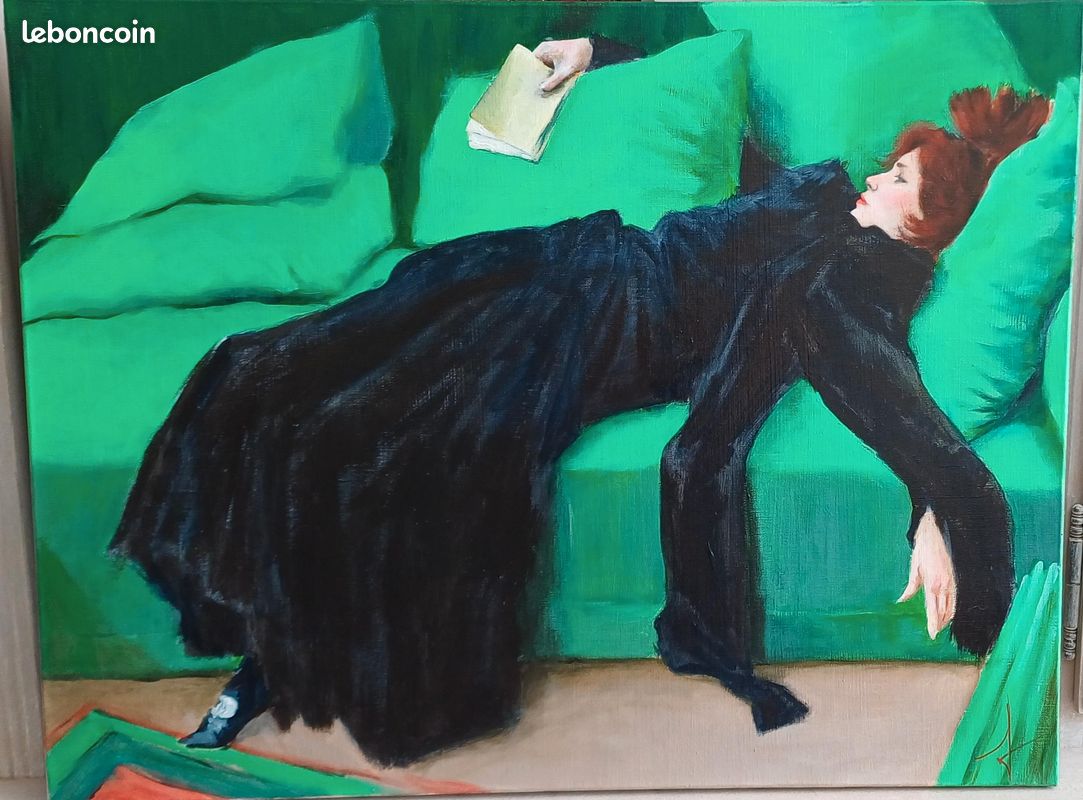 Tableau Toile « Jeune Décadent » De Ramon Casas – Impressionnisme – Décoration Murale 40x60 Cm Pour Chambre, Salon, Bureau