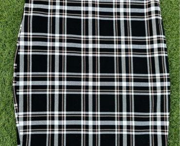 Jupe Courte Amisu Taille 38 - Pois Noir & Blanc, Maille Coton Stretch, Occasion Très Bon État