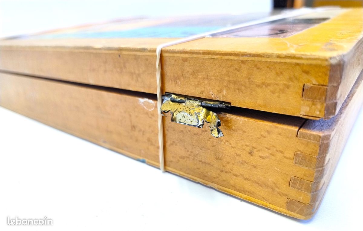 Ancien jeu bois de construction année 1950 vintage maison en