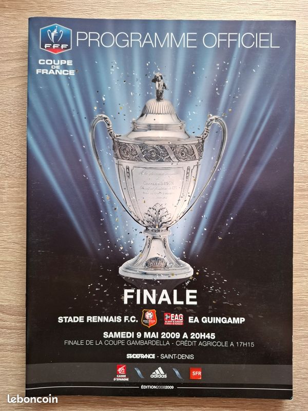 Programme Finale Coupe De France 2009 – Rennes Vs Guingamp – Collector Bretagne