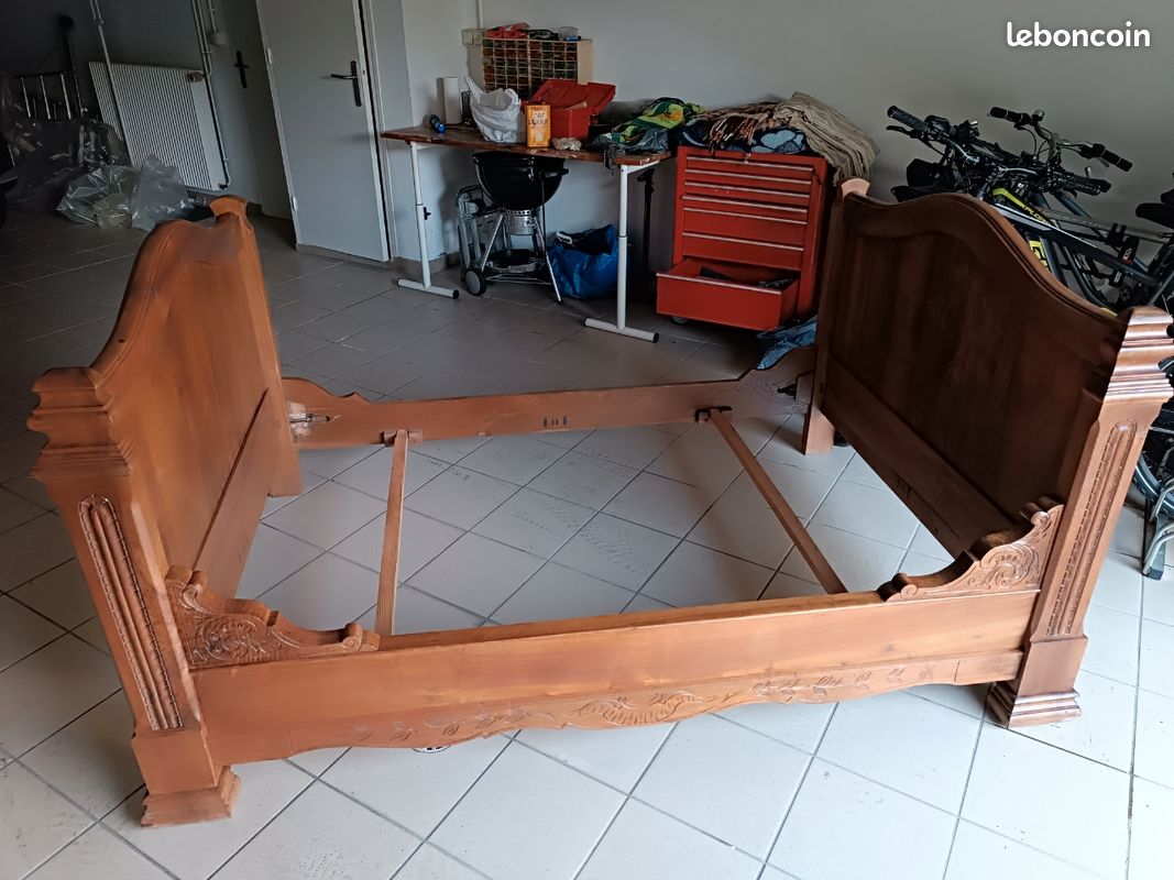 Cadre de lit ancien (image 3)