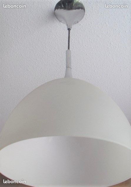 Lustre opaline, tige forme tulipe( 2 disponibles)a l'unité ou en lot de 2 (image 1)