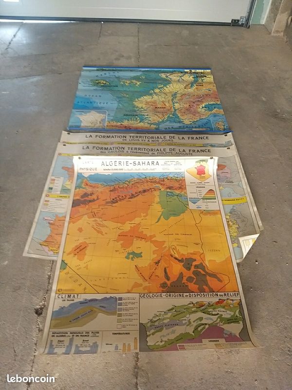 Cartes scolaires, affiche vintage (image 1)