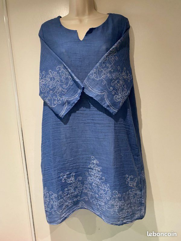 Robe de plage, transparente bleu, taille 36 (image 3)