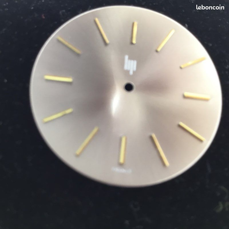 Cadran De Montre LIP Gris, Diamètre 30 Mm, Index Dorés - Pièce D'occasion Pour Réparation Ou Custom