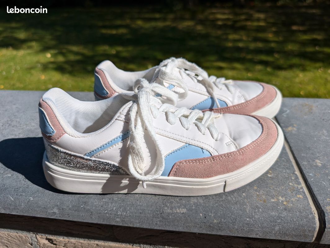 Bleu Et Blanche Soulier Rose Ou Gris Chaussure Rose Et Blanche Ou