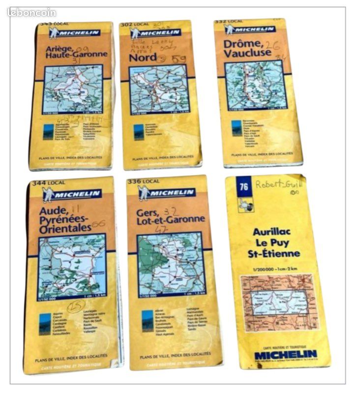 PLANS DE VILLE Lot de 6 Cartes Michelin (image 3)