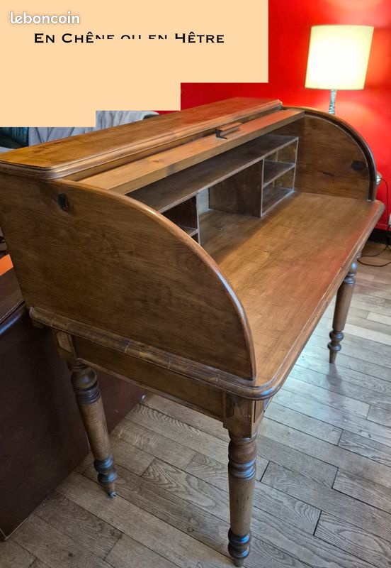 Bureau à cylindre en Hêtre massif (image 3)