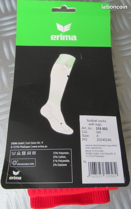 Erima Chaussettes De Football Homme - Confort Et Maintien Optimal