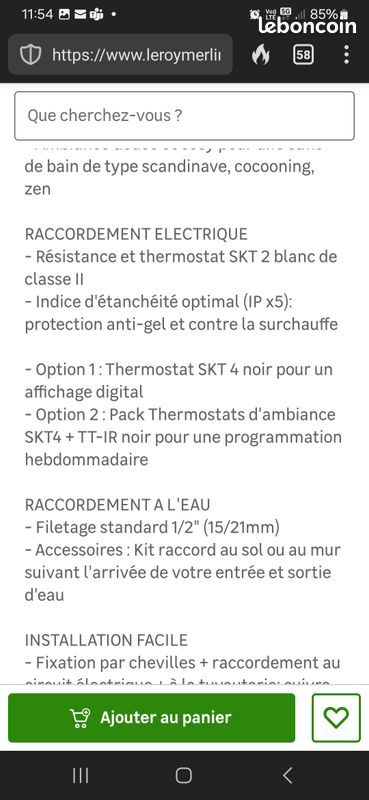 Seche serviettes mixte neuf (image 2)