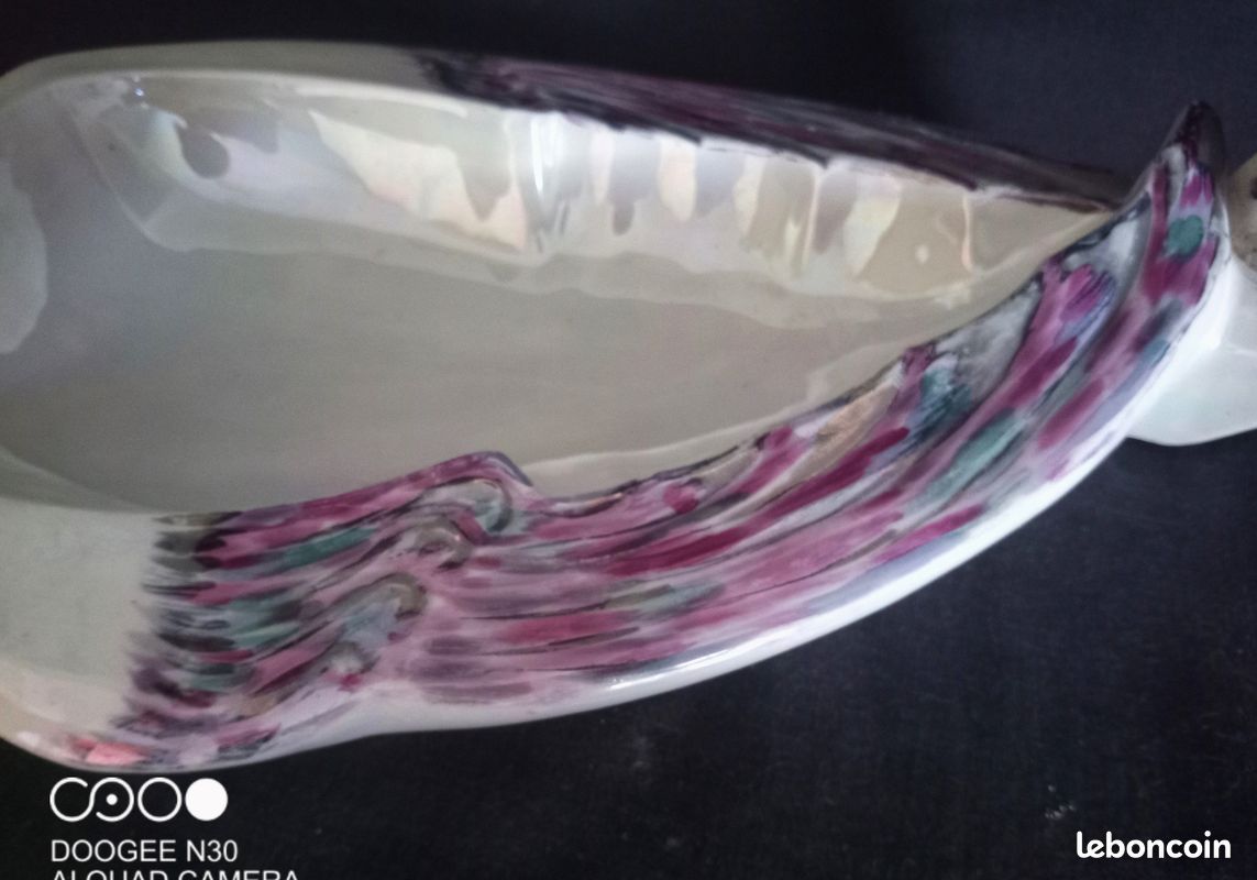 Céramique Limousine - Grand vide poche Art Déco en forme de pigeon en porcelaine de Limoges (image 13)