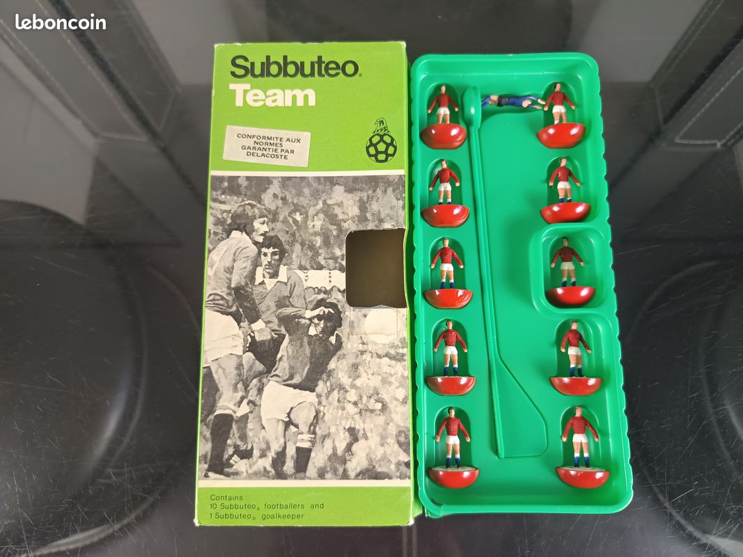 Set Complet Subbuteo Vintage - Équipe USA États-Unis Football - Réf. 773 Ultraléger (LW)