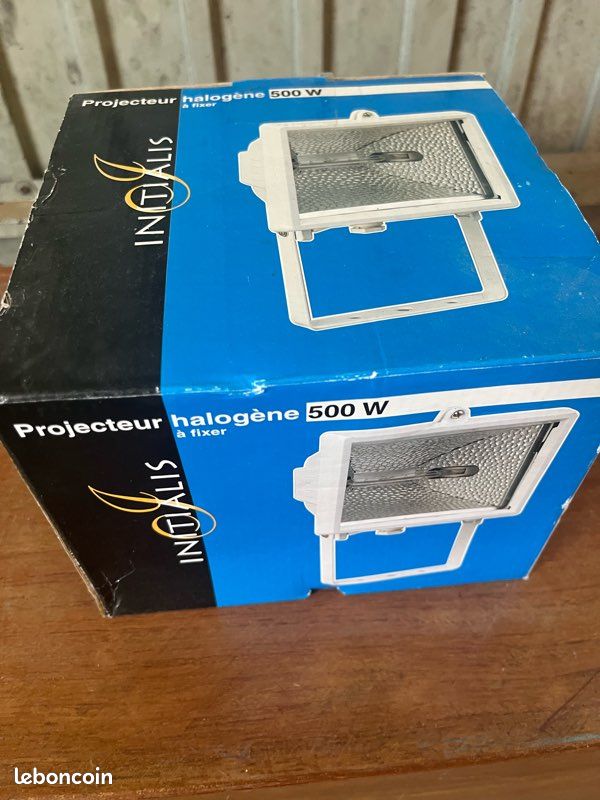 Projecteur Halogène 500W à Fixer Initiàlis Neuf Boîte IP44 220V (image 3)