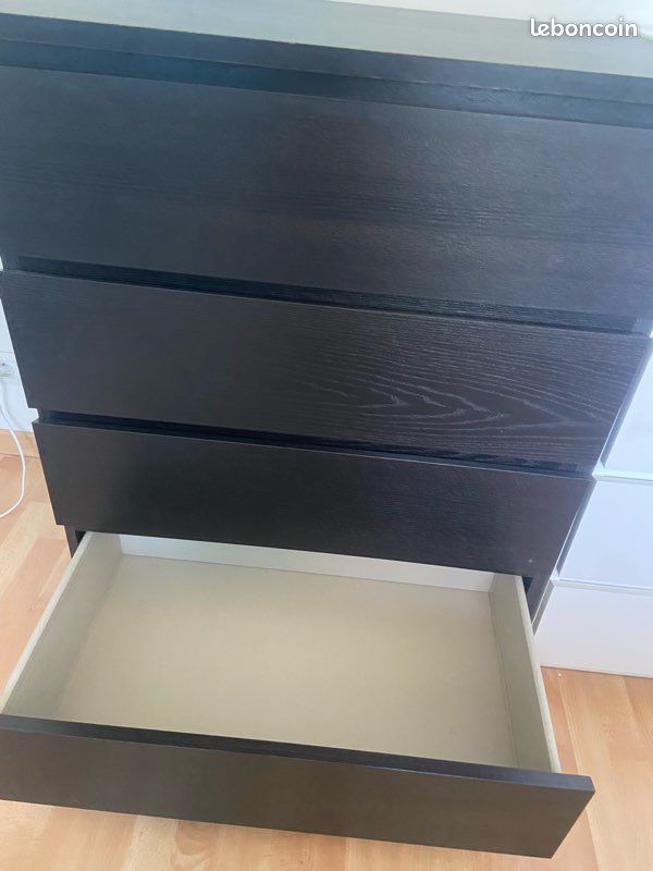 Commode MALM IKEA noire (image 7)