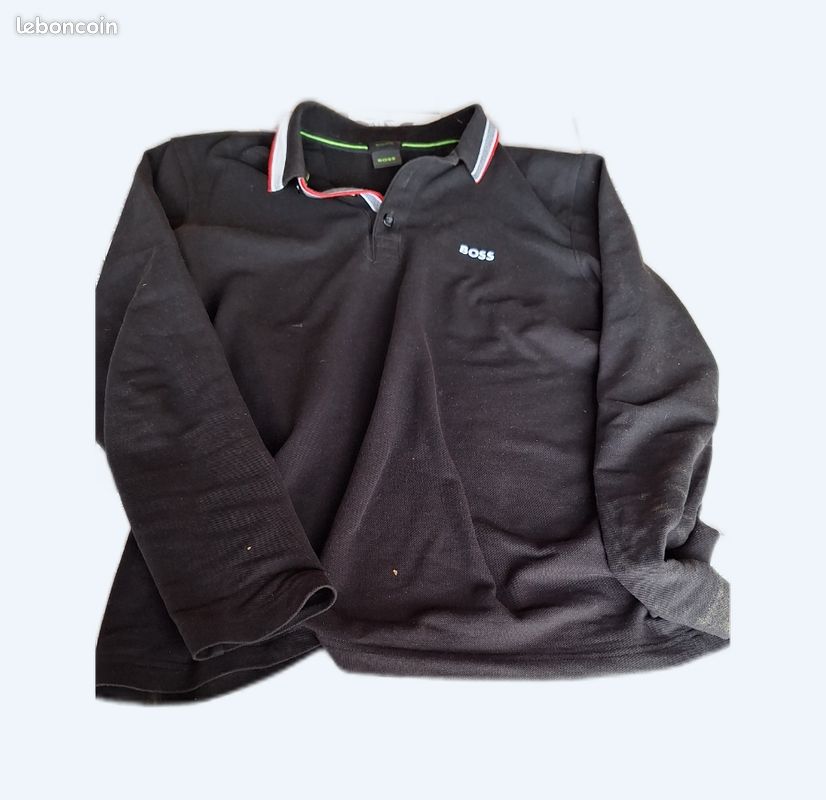 Polo Hugo BOSS manches longues Noir Xl Vêtements