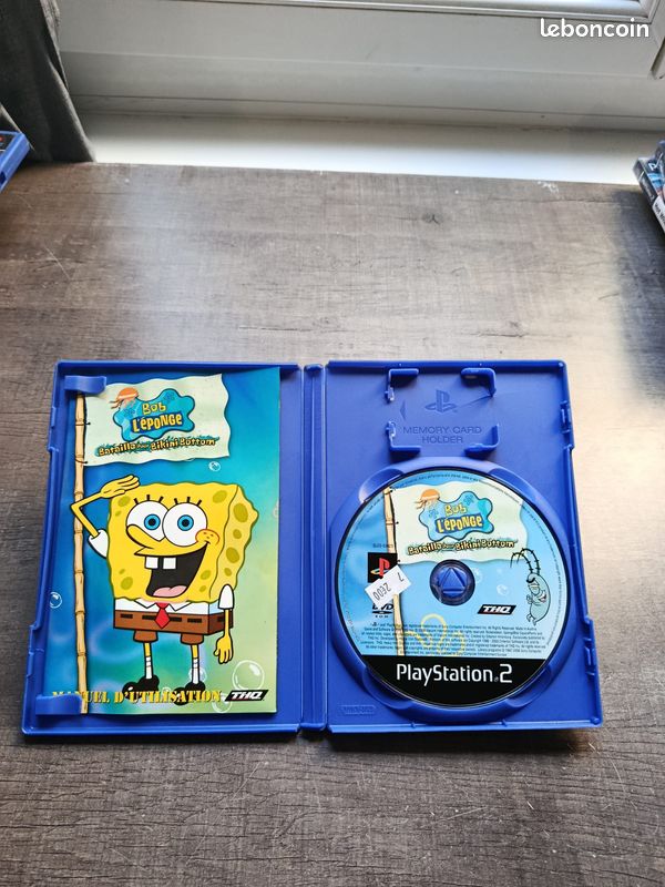 Jeu PS2 : Bob L'Éponge - Bataille Pour Bikini Bottom - Bon état - Éditeur THQ