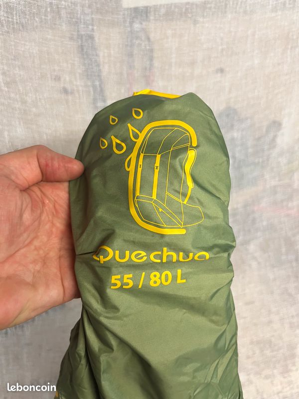 Housse De Pluie MOVOJA XXL – Imperméable, Jaune Fluo, Bandes Réfléchissantes, 55 L