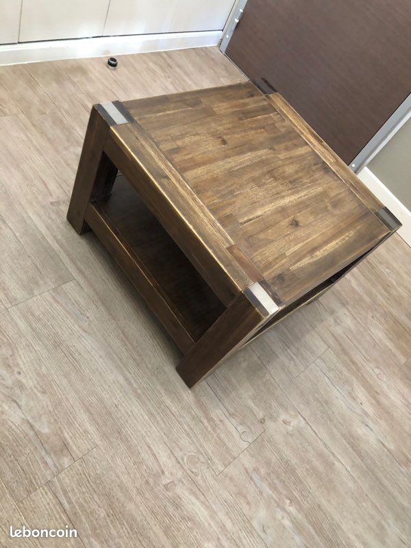 Table basse en bois d’acacia H&H (image 1)