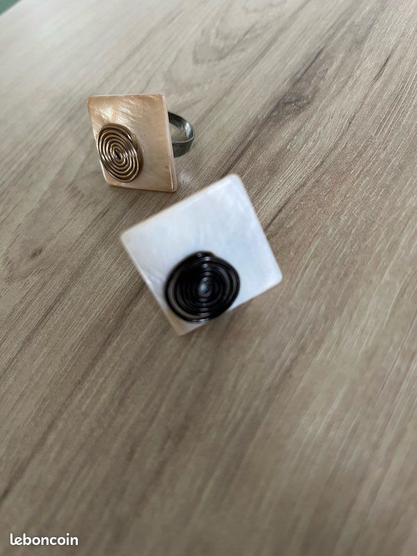 Lot de 2 bagues artisanales modèles uniques (image 4)