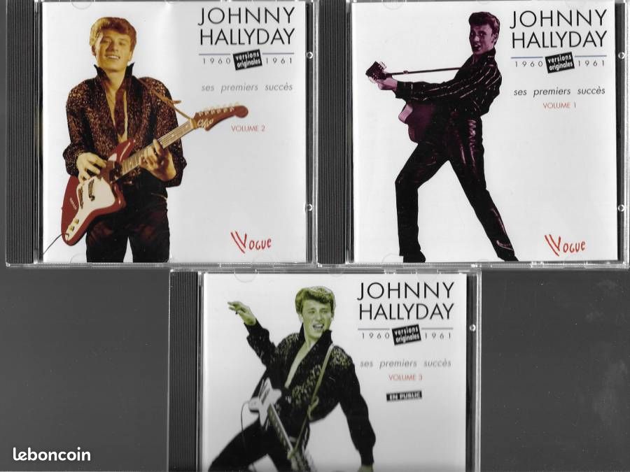 Coffret 3 cd neuf picture disc 42 titres JOHNNY HALLYDAY ses premiers succès 1960 1961 VOGUE 668000 (image 3)