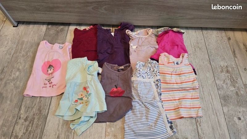 Carton 100 pièces vêtements fille 3 mois été (image 1)
