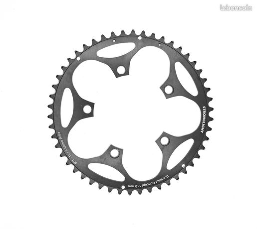 Plateau VTT Stronglight Zicral 3 Plateaux, Extérieur  44 Dents  Noir Diam 104mm