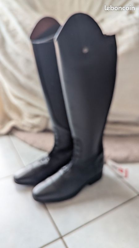 Bottes D'équitation Vintage En Caoutchouc Noir - Finlande - Taille 41 (US 9)