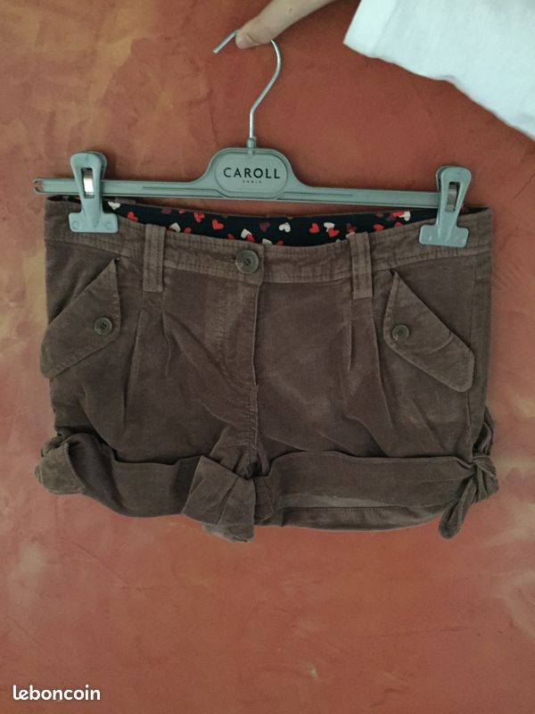 Short velours camel naf naf t36 (image 1)