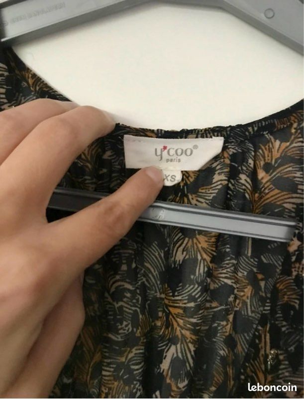 Robe noire élégante en polyester et polyamide neuve (Neu (gemäss