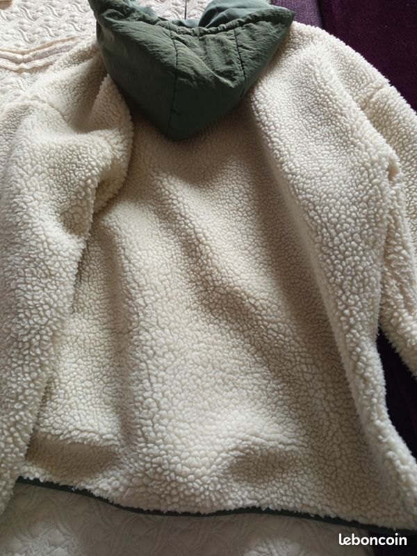 Veste matelassée capuche Vila écru et kaki 38 40 originale (image 4)