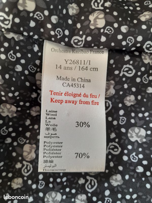 Manteau à capuche amovible Orchestra 14ans (image 10)