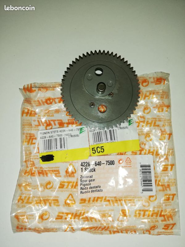 Pignon excentrique 57 dents Stihl HS 61 / HS 72 / HS 74 / HS 75 / HS 76 / HS 80 / HS 85 (image 1)