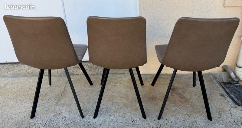 Lot de 3 chaises SAVINA - Couleur Taupe - BUT (image 8)