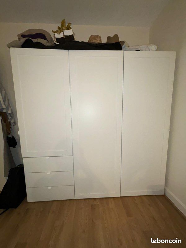 Armoire modulable PLATSA - Bois blanc - Parfait état (image 1)